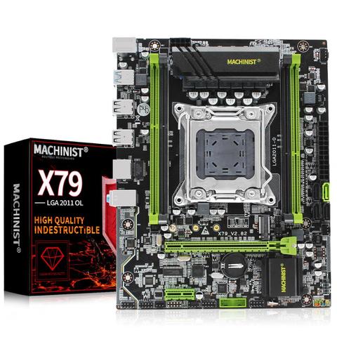 Материнская плата X79 LGA 2011 M.2 NVME, поддержка 64 ГБ памяти, системная плата SSD, поддержка ECC REG, процессор Xeon E5 X79 V2.82 ► Фото 1/6