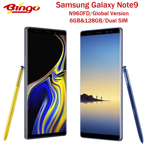 Мобильный телефон Samsung Galaxy Note 9 N960FD, разблокированный, LTE, Exynos 9810 восемь ядер, две SIM-карты, 6,4 дюйма, двойная камера 12 МП, ОЗУ 6 Гб ПЗУ 128 ГБ, NFC ► Фото 1/6