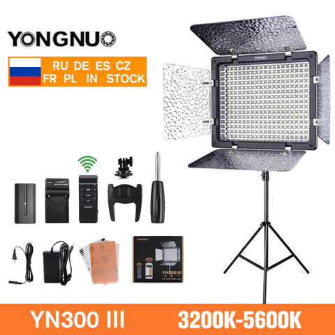Yongnuo YN300 III YN-300 III светодиодный видео светильник 3200k-5600K CRI95 камера фото светильник ing для студии видео ► Фото 1/6