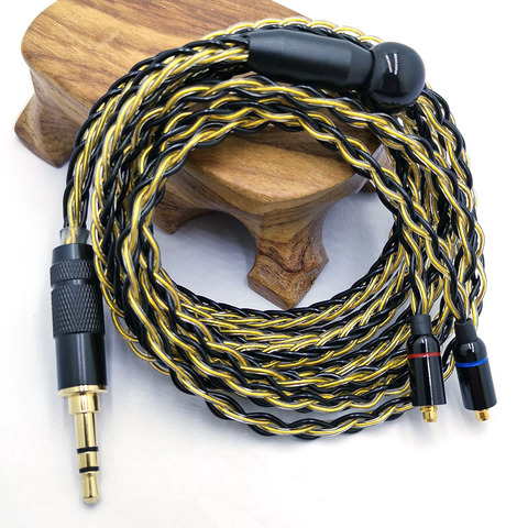 RY-C2 1,2 m DIY запасной Mmcx кабель 3,5 мм посеребренный обновленный 8 основной проводной кабель для машины для RY4S plus mmcx кабель для наушников ► Фото 1/5