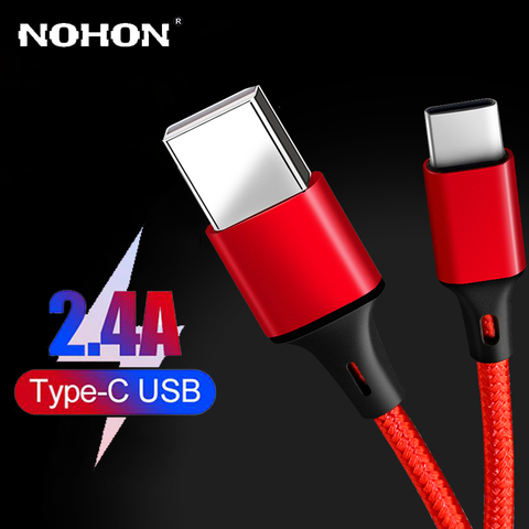 Кабель USB Type C 50 см, 1 м, 2 м, 3 м для Xiaomi Redmi Note 7, Mi 9, 9T, Samsung S10, S9, кабель для быстрой зарядки, USB C, шнур для зарядки ► Фото 1/6
