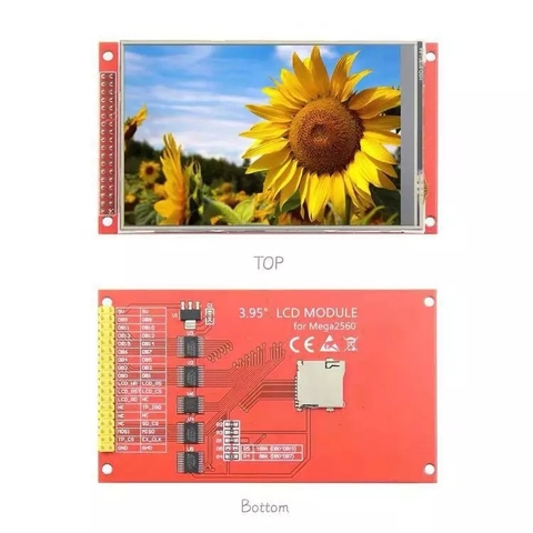 Цветной ЖК-дисплей 3,95 дюйма/4,0 дюйма 320*480 для Arduino UNO Mega2560 8/16 Bi ILI9488 / ST7796S TFT, модуль дисплея, экран с сенсорной панелью ► Фото 1/3