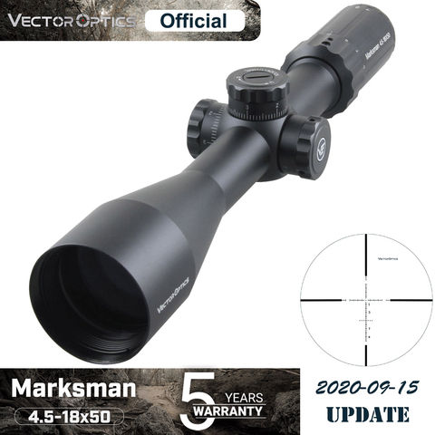 Оптический прицел Vector Optics Marksman 4,5-18x50, тактический прицел для винтовки, оптический прицел с замком в виде башни 1/10 мил для охоты, стрельбы ► Фото 1/6