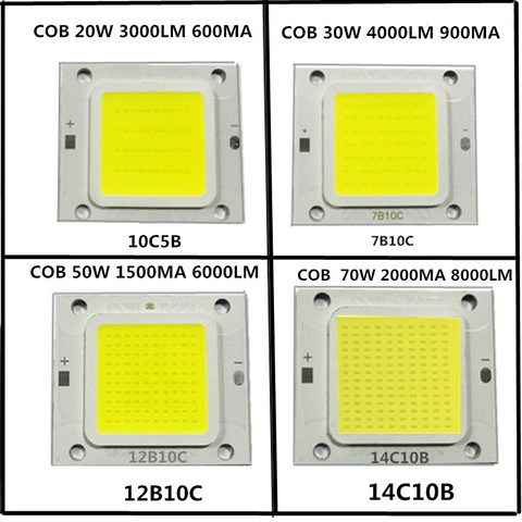 20 шт. COB chip high power full power 4640 10 Вт 20 Вт 30 Вт 50 Вт 70 Вт Светодиодный фонарь высокой мощности 6000LM с длительным сроком службы 3 года для прожектора ► Фото 1/6