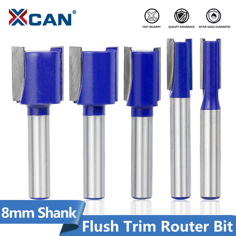 Концевая фреза XCAN Flush Trim, твердосплавная фреза 8 мм, для работ по дереву ► Фото 1/6