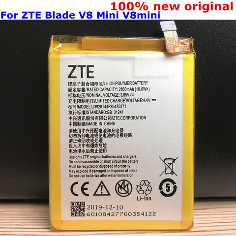 Новый оригинальный аккумулятор 2800 мАч Li3928T44P8h475371 для ZTE Blade V8 Mini V8mini BV0850 V0850 ► Фото 1/5