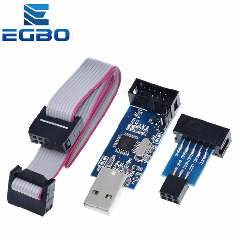 Программатор EGBO USBASP USBISP AVR, USB ISP USB ASP ATMEGA8 ATMEGA128 с поддержкой Win7 64, 1 шт. ► Фото 1/6