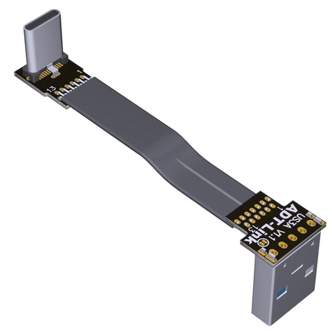 Кабель USB Type-C с двумя лентами, 3 а, 90 градусов ► Фото 1/6