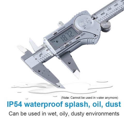Электронный цифровой штангенциркуль 0-150 мм, 0,01 мм, 0,0005 дюйма, штангенциркуль с нониусом, большой ЖК-дисплей, батарея CR2032, Улучшенная защита IP54 ► Фото 1/1