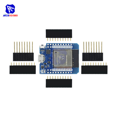 Diymore ESP8266 ESP32 ESP-32 Wi-Fi Bluetooth модуль CP2104 макетная плата модуль с шпильками для Arduino WeMos D1 Мини DIY Kit ► Фото 1/6