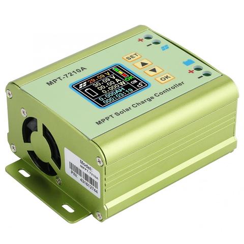 MPPT Контроллер заряда ЖК-дисплей литиевая батарея 24V 36V 48V 60V 72V Boost 0-10A Солнечная Панель зарядное устройство регулятор MPT-7210A ► Фото 1/6