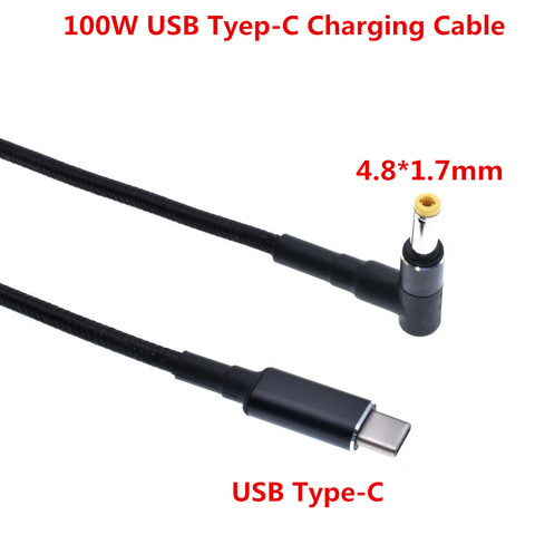 DC4.8 x 1,7 мм разъем питания конвертер кабель Шнур 19 в USB Type C PD зарядный кабель для ноутбука HP TPN-Q113 ► Фото 1/6