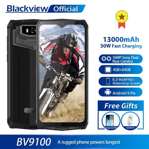 Blackview BV9100 Водонепроницаемый смартфон с 5,5-дюймовым дисплеем, процессором MTK6765, ОЗУ 4 Гб, ПЗУ 64 ГБ, 16 Мп, 13000 мАч, 30 Вт ► Фото 1/6