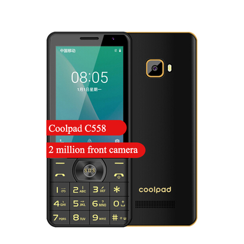 Coolpad C558 4G телефон 1 ГБ 8 ГБ MTK6739 1.5GH 3,5 дюймов 1800 мА/ч, 2 миллиона фронтальная камера с двумя сим-картами для пожилых людей ► Фото 1/6