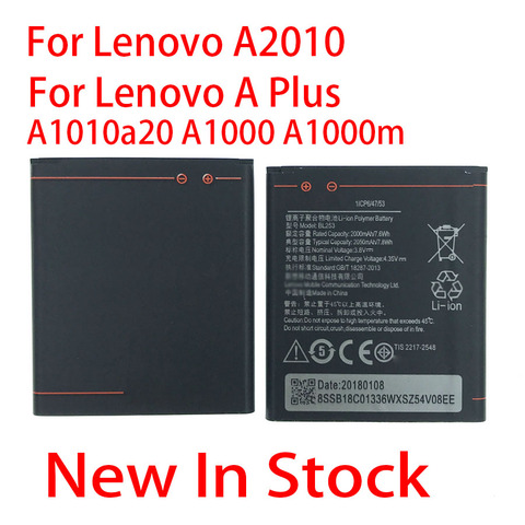 Аккумулятор BL253 для Lenovo A Plus A1010a20 A2010 A1000 A1000m A 1000, высококачественный аккумулятор + номер для отслеживания, 2050 мАч ► Фото 1/6