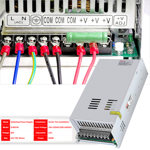 S800-65 65V 800W постоянного тока Напряжение Шаг вниз USB источника питания регулируемого коммутационный модуль совместим с RD6018 вольтметр ► Фото 1/6