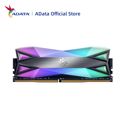 Память ADATA XPG D60 RGB для настольного ПК, ОЗУ, модуль памяти 8 ГБ, 16 ГБ, 32 ГБ, DDR4, PC4, 3000 МГц, 3200 МГц, 3600 МГц, 4133 МГц, CL14DIMM ► Фото 1/6