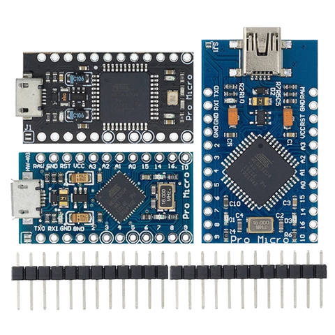 Pro Micro ATMEGA32U4 5V/16 МГц модуль с Загрузчиком для Arduino Мини USB/Micro USB с 2 Row штыревые для Arduino ► Фото 1/6