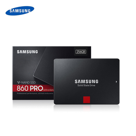 Внутренний твердотельный диск SAMSUNG 860 PRO, SSD 256 ГБ 512 ГБ ТБ, SATAIII SATA3 2,5 дюйма, ноутбук, настольный ПК, HDD MLC SSD ► Фото 1/6
