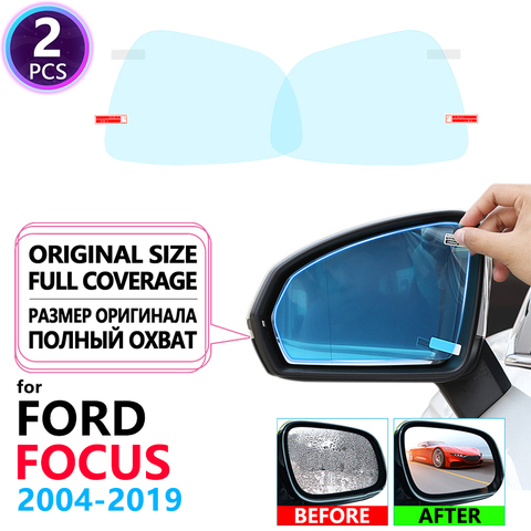 Зеркало заднего вида с полным покрытием, противотуманная пленка для Ford Focus 2 3 4 2004 ~ 2022 аксессуары MK2 MK3 MK4 2008 2012 2014 2016 2022 ST ► Фото 1/6