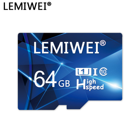 Lemiwei Mini TF карта 16 ГБ 8 ГБ класс 10 высокая скорость 64 ГБ 32 ГБ U1 синяя карта для смартфона карта памяти 128 Мб ► Фото 1/6