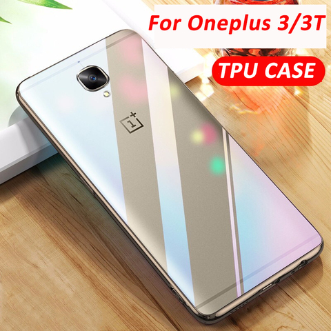 Для Oneplus 3 3T Pro Чехол Мягкий ТПУ чехол из прозрачного силикона чехол для One plus 3t 3 противоударный ультратонкая Прозрачная защитная крышка ► Фото 1/6