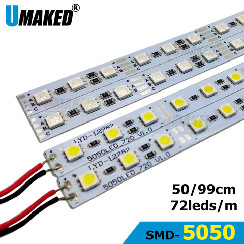 50 см/99 см DC12V 36 светодиодный s SMD5050 светодиодный жесткий светильник 7,2 Вт Светодиодный светильник для бара белый/теплый белый декоративный светильник для шкафа ► Фото 1/6