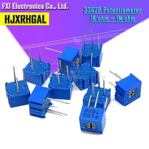 10 шт. 3362P последовательного сопротивления 101 201 501 102 202 502 103 Trimpo подстроечный потенциометр 3362 500R 1 K, 2K 5K 10K 20K 50K 100K ► Фото 1/2