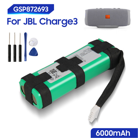 Оригинальная сменная батарея для JBL Charge3 Charge 3 GSP872693 GSP1029102A, Bluetooth аудио, динамик для улицы, оригинальная 6000 мАч ► Фото 1/1