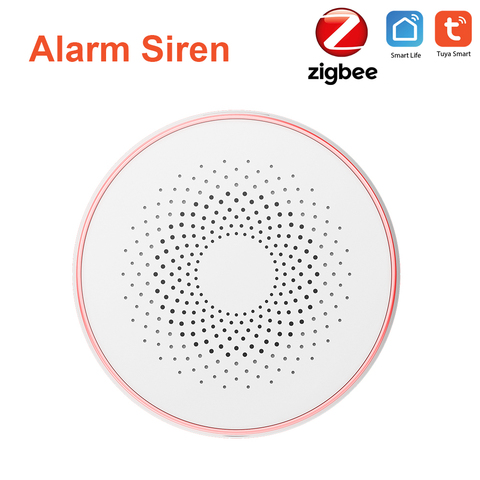 Tuya сигнализация Zigbee Стробоскопическая сирена 95 дБ мульти-сирена связь сигнализация вместе сирена взаимосвязанные сирены zigbee ► Фото 1/5