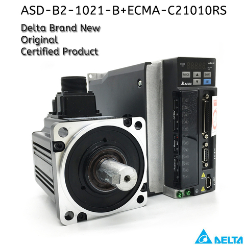 1KW B2 Delta серводвигатель переменного тока драйвера комплект ASD-B2-1021-B ECMA-C21010RS ECMA-C21010SS 1000W 3.18NM 3000 об/мин 100 мм х 3 м кабель ► Фото 1/5