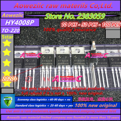 Aoweziic 2022 + 100 новый импортный оригинальный HY4008P HY4008 TO-220 FET 80V 200A ► Фото 1/4