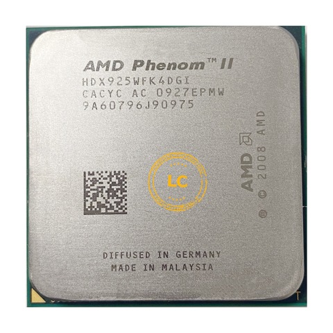 Четырехъядерный процессор AMD Phenom II X4 925 95 Вт 2,8 ГГц HDX925WFK4DGI/HDX925WFK4DGM разъем AM3 ► Фото 1/2
