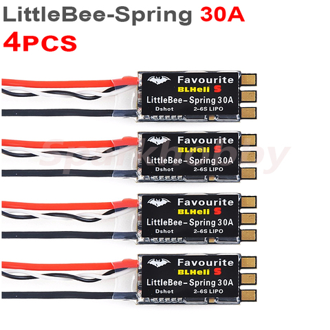 4 шт. LittleBee-Spring 30A ESC любимый BLHeli-S 2-6S LIPO ESC поддержка Dshot Oneshot125 Oneshot42 Multshot для мультикоптера RC PFV ► Фото 1/6