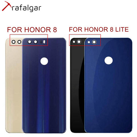 Для Huawei Honor 8 Lite Задняя стеклянная крышка для аккумулятора Honor8 задняя крышка корпуса панель для Honor 8 Lite стеклянная крышка для батареи ► Фото 1/6