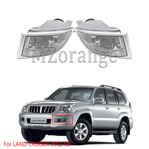 Туман светильник s для Toyota Land Cruiser Prado 120 2002-2009 светодиодный Противотуманные фары головной светильник светодиодный DRL Противотуманные светильник s Галогенные Противотуманные светильник ► Фото 1/1