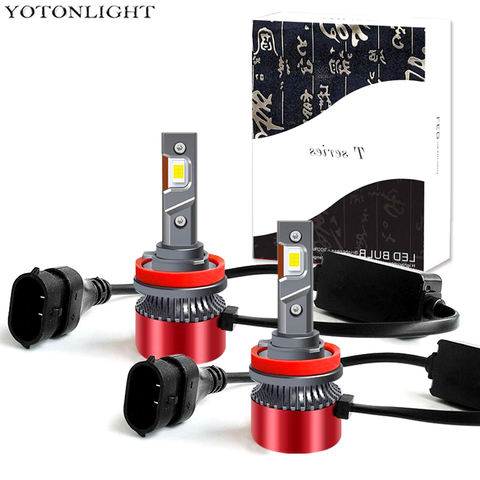 YOTONLIGHT Super H1 H7 светодиодные фары H4 H11 H3 Canbus 9005 Hb3 9006 Hb4 55 Вт Hir2 9004 9007 H13 лампа без ошибок 16000lm ► Фото 1/6