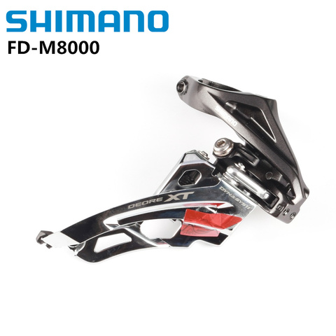 Shimano XT M8000 H 34,9 мм 3x11, высокий зажим, боковая качалка, передняя тяга, переключатель Fot MTB, горный велосипед, крепление, Зажим 34,9 мм ► Фото 1/5