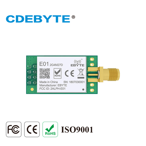 Модуль Ebyte nRF24L01P 27dBm nRF24L01 PA LNA с большим радиусом действия 2,4 ГГц, SPI DIP IoT ► Фото 1/5