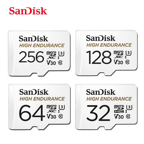 Карта памяти SanDisk Micro SD C10 V30 U3 4K 32 Гб 64 Гб 128 ГБ 256 Гб TF карты для видеорегистратора, видео мониторинга, смартфона, дронов ► Фото 1/6