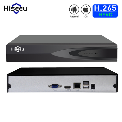 Камера видеонаблюдения Hiseeu, сетевая камера безопасности, 8 каналов, 16 каналов, NVR, VGA, HDMI, ONVIF 2,0, 1080P, IP, P2P ► Фото 1/6