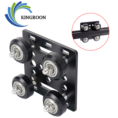 KINGROON 1 комплект Openbuilds V Gantry plaspecial Slide Plate Pulley для 2022/2040 V-slot Алюминиевые профильные диски Запчасти для 3D принтера ► Фото 1/6