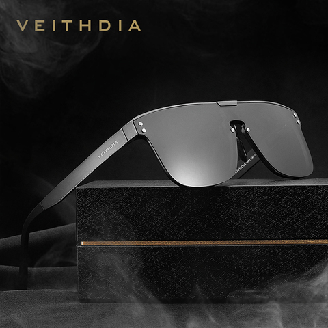 Мужские винтажные солнцезащитные очки VEITHDIA, алюминиевые ретро-очки с интегрированными поляризационными стеклами, модель V6881, 2022 ► Фото 1/6
