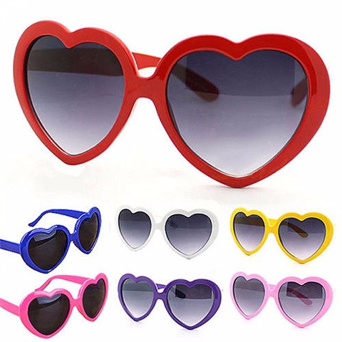 Женские солнцезащитные очки кошачий глаз, винтажные дизайнерские очки в стиле ретро с сердечками, 1 шт. ► Фото 1/6