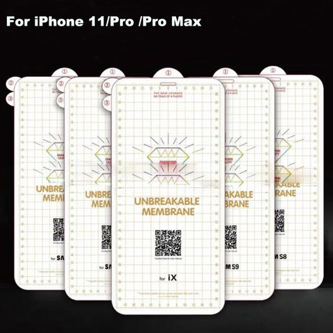 Небьющаяся мембранная пленка 0,15 мм для iphone 11 pro max, защитная пленка для экрана iPhone 11 pro X Xs max 8 7 6s 6 plus, Гидрогелевая пленка ► Фото 1/6