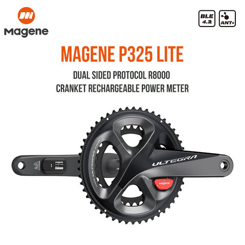 Magene P325 Lite измеритель мощности, двухсторонний шатун Ultegra R8000, дорожный велосипедный компьютер 170 мм 172,5 мм 39/53 36/52 34/50 ► Фото 1/6