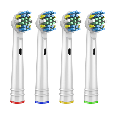 4 шт. сменные насадки для зубной щетки для Oral B электрическая зубная щетка, прежде чем питание/Pro Здоровье/Triumph/3D Excel/чистый точность жизненную ... ► Фото 1/5