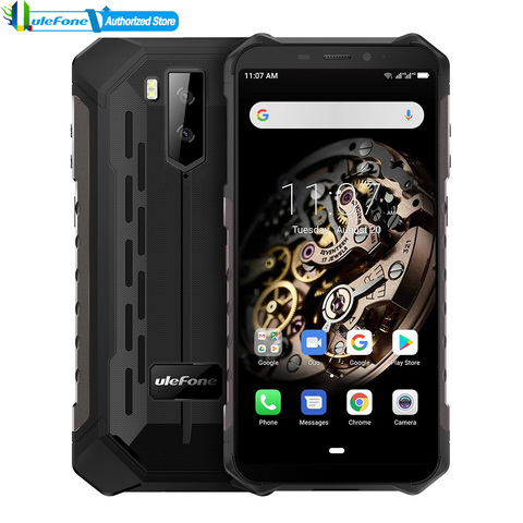 Глобальная версия смартфона Ulefone Armor X5, мобильный телефон с двойной тыловой камерой IP68, Android 9,0, HD экран 5,5 дюйма, Восьмиядерный процессор, 3 Гб + 32 ГБ, две SIM-карты ► Фото 1/6