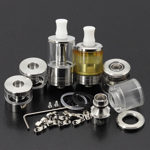 VapSea Dvarw MTL FL rta атомайзер Ремонтопригодный бак Kit Bellcap, наполнение сверху, 316ss, 22 мм, одинарная катушка с 11 вставками AFC ► Фото 1/6