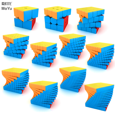 MOYU Meilong магический куб без наклеек 2x2 3x3 4x4 5x5 6x6 7x7 8x8 9x9 10x10 11x11 12x12 Скорость Megaminx кубики-пазлы в подарок ► Фото 1/6
